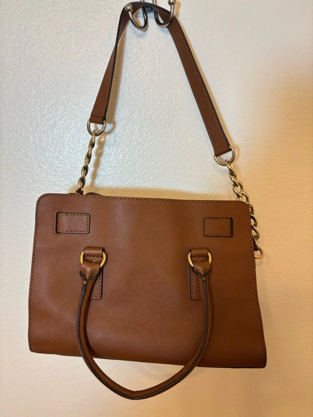 Michael Kors Cognac Leather small Hamilton bag - Picture 4 of 6